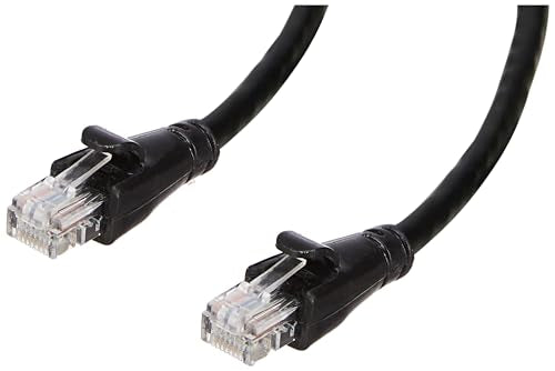 Amazon Basics RJ45 Cat-6 Ethernet Patch Internet Cable For Personal Computer - 50 Feet (Black)