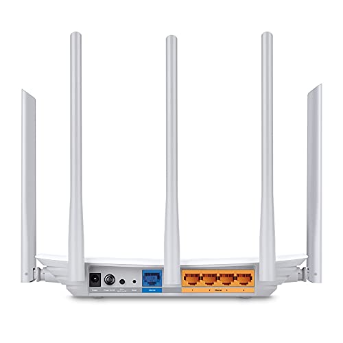 TP-Link Archer C60 AC1350 Dual Band Wireless, Wi-Fi Speed Up to 867 Mbps/5 GHz + 450 Mbps/2.4 GHz, Supports Parental Control, Guest WiFi, MU-MIMO Router, Qualcomm Chipset- White