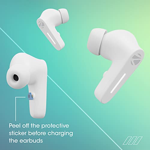 Zebronics Sound Bomb 7 Bluetooth TWS in Ear Earbuds with 40H Playtime, ENC Mic, Rapid Charge, Upto 50ms Gaming Mode, Flash Connect, Voice assistant, Smooth Touch Control, BT v5.2, Type C (White)