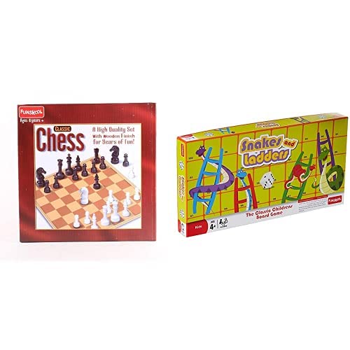 Funskool Games, Chess Classic, War and Strategy Game, Chess Set With Wooden Finish, for kids, Adults and Family, 2 Players, Ages 7 and Above