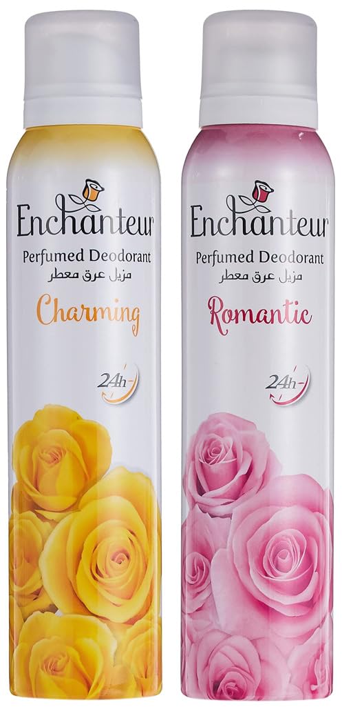 Enchanteur റൊമാൻ്റിക് പെർഫ്യൂംഡ് ഡിയോ സ്പ്രേ, 150ml ആൻഡ് ചാമിംഗ് പെർഫ്യൂം ഡിയോ സ്പ്രേ, സ്ത്രീകൾക്ക് 150ml