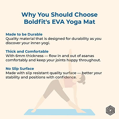 Boldfit Yoga Mats For Women yoga mat for men Exercise mat for home workout yoga mat for women gym mat Anti Slip Yoga mat Workout mat Yoga Mat For Kids Yoga mate gym mats for workout at home