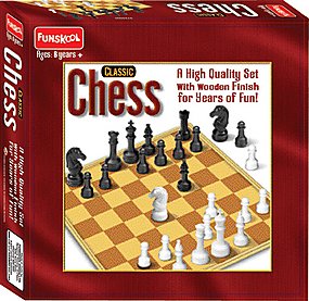 Funskool Games, Chess Classic, War and Strategy Game, Chess Set With Wooden Finish, for kids, Adults and Family, 2 Players, Ages 7 and Above