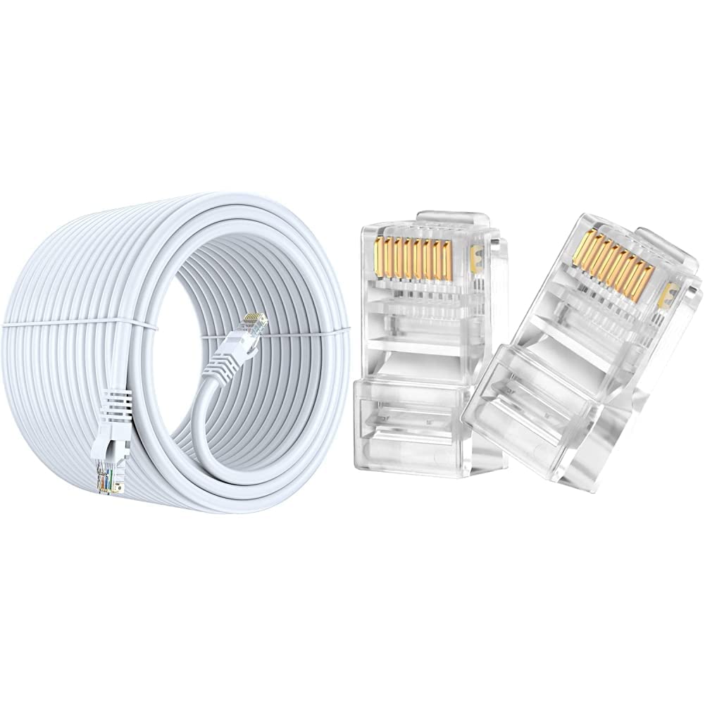 FEDUS Cat6 Ethernet Cable, 20 Meter High-Speed 550MHZ / 10 Gigabit Speed UTP LAN Cable, Network Cable Internet Cable RJ45 Cable LAN Wire, Patch Computer Cord Category 6 Wires for Modem, Router