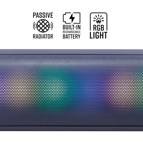 Zebronics Zeb-VITA Wireless Bluetooth 10W Portable Bar Speaker with Supporting USB, SD Card, AUX, FM, TWS & Call Function. (Grey)