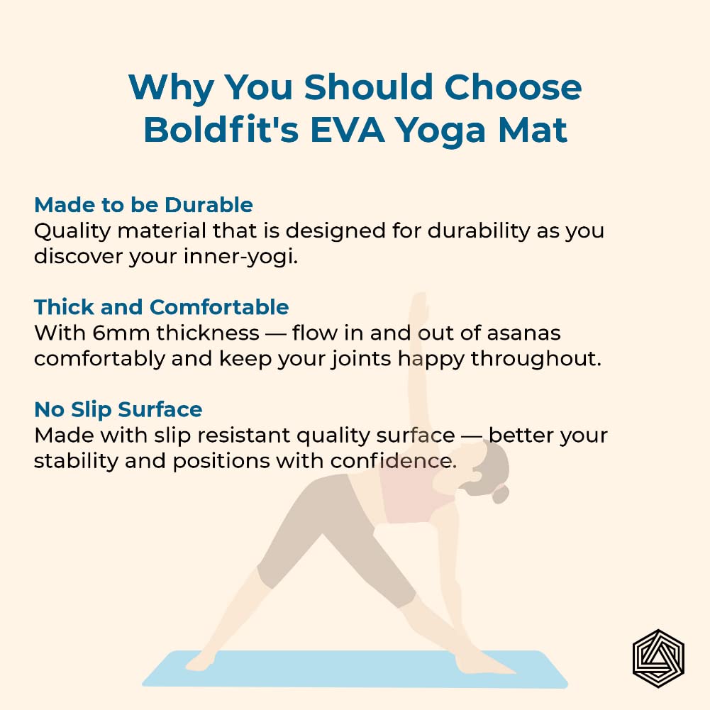 Boldfit Yoga Mats For Women yoga mat for men Exercise mat for home workout yoga mat for women gym mat Anti Slip Yoga mat Workout mat Yoga Mat For Kids Yoga mate gym mats for workout at home