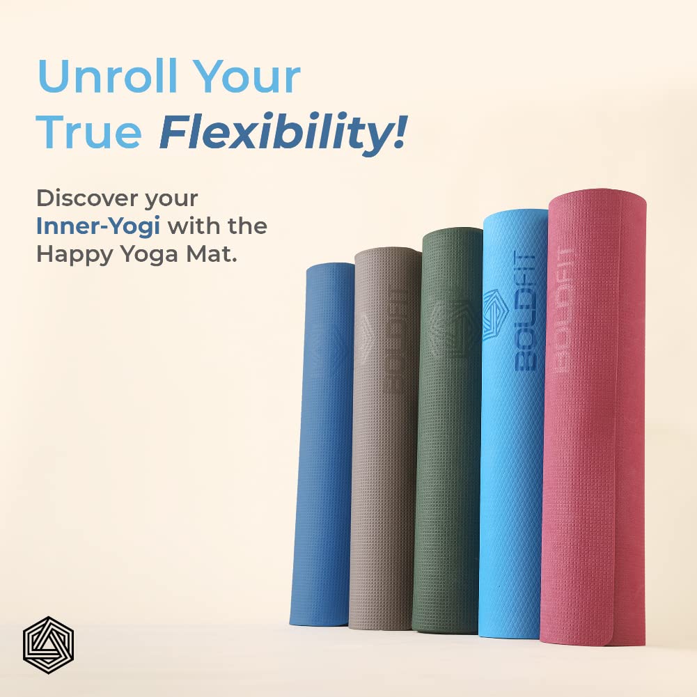 Boldfit Yoga Mats For Women yoga mat for men Exercise mat for home workout yoga mat for women gym mat Anti Slip Yoga mat Workout mat Yoga Mat For Kids Yoga mate gym mats for workout at home