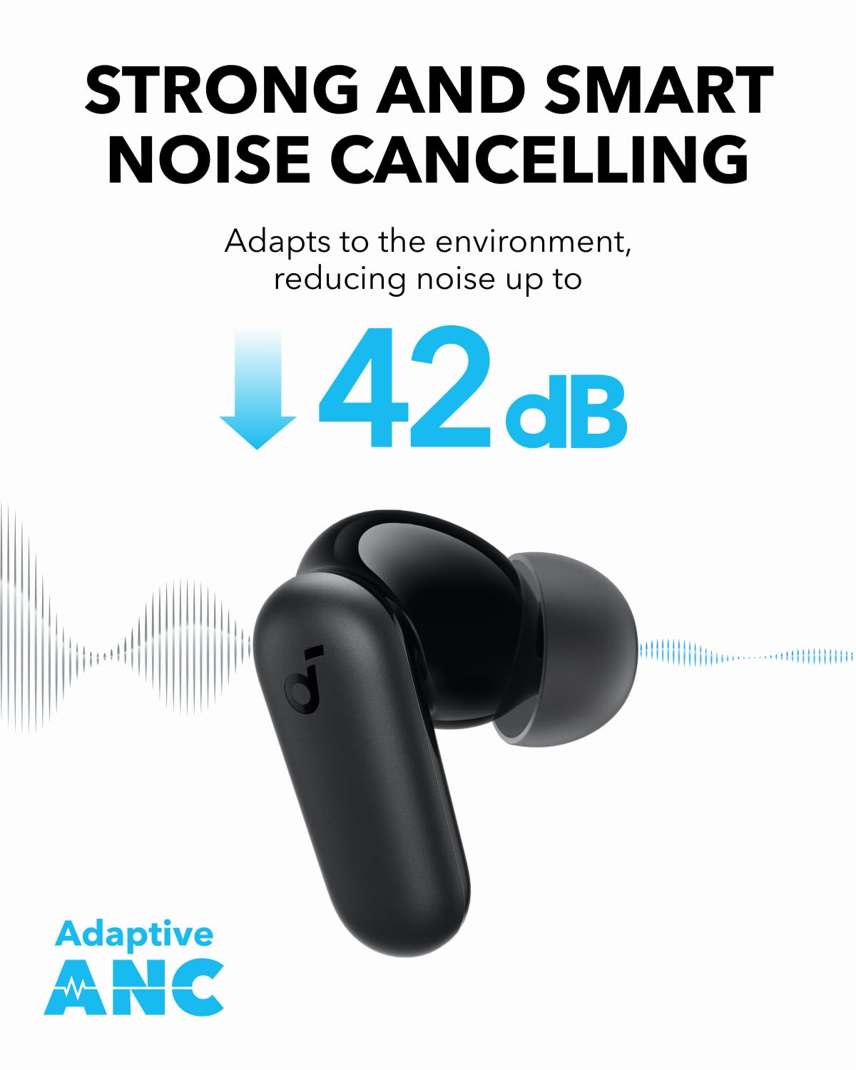 soundcore P30i by Anker Noise Cancelling Earbuds, Powerful Bass, 45H Playtime, 2-in-1 Case and Phone Stand, IP54, Fast Charge 10min = 120 min, Bluetooth 5.4 (Green)