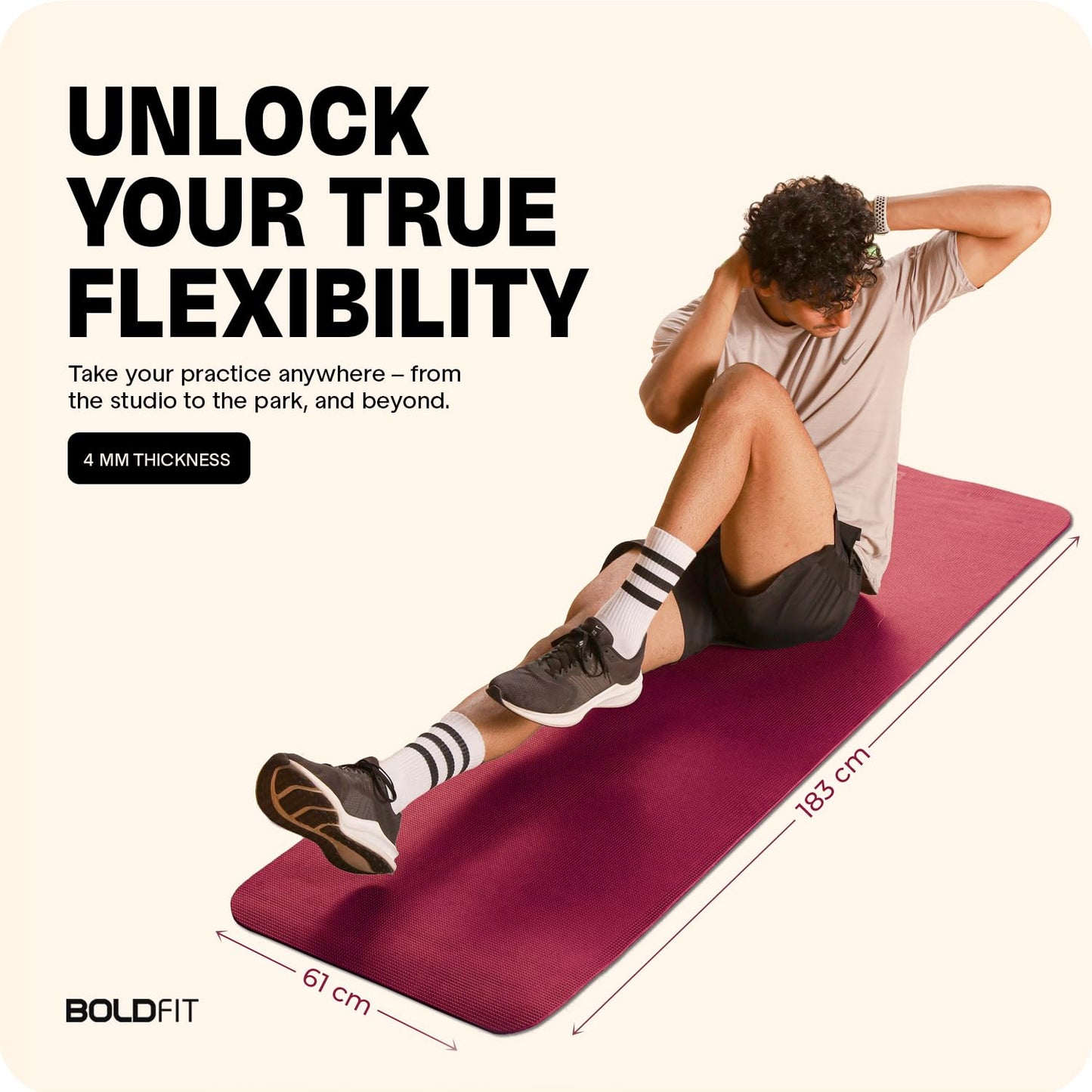 Boldfit Yoga Mats For Women yoga mat for men Exercise mat for home workout yoga mat for women gym mat Anti Slip Yoga mat Workout mat Yoga Mat For Kids Yoga mate gym mats for workout at home