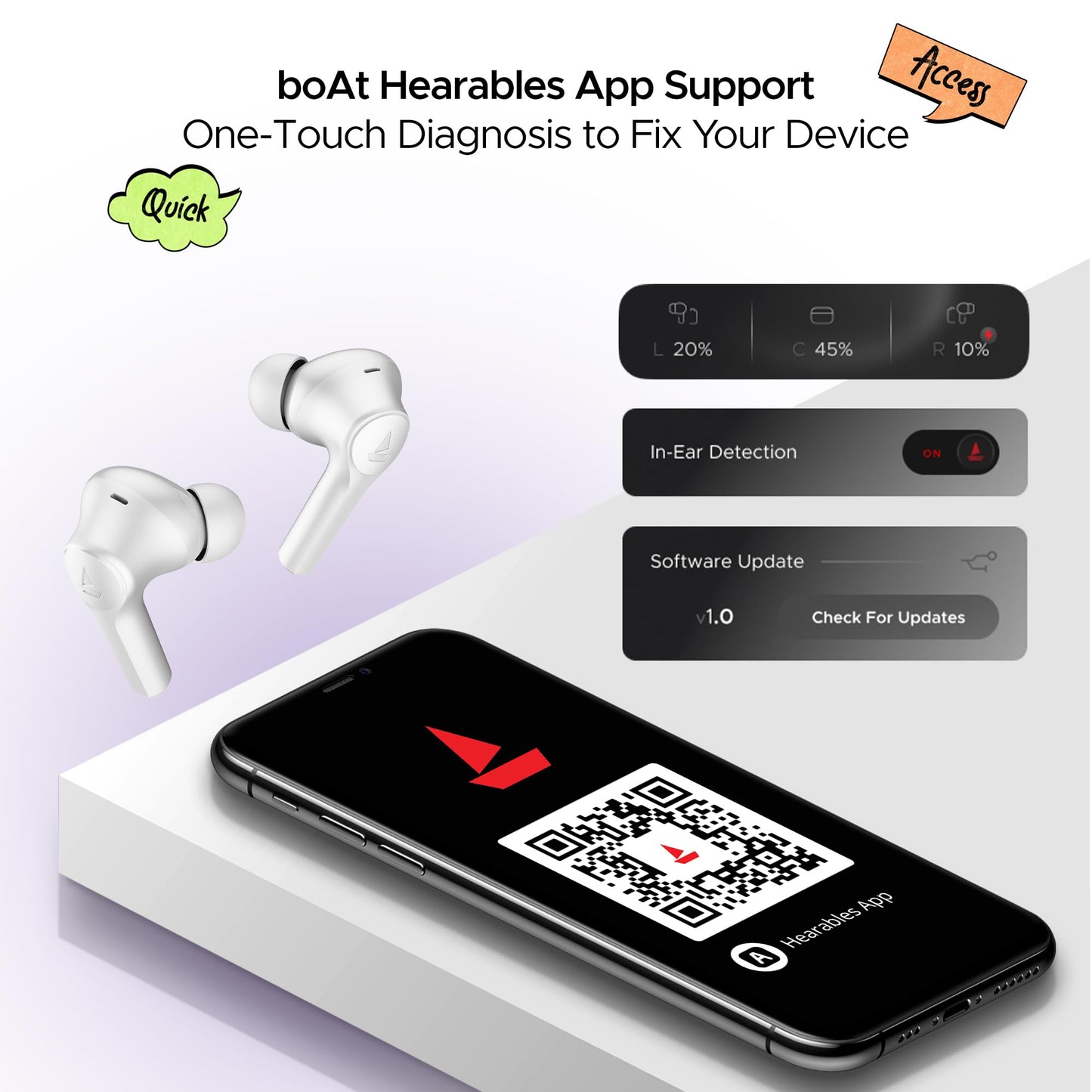 boAt Airdopes 300 TWS in-Ear Earbuds w/ 4 Mics AI-ENx™, Spatial Audio, 50 hrs Playtime, Multipoint Connection, ASAP™ Charge, Hearables App Support(Gunmetal Black)