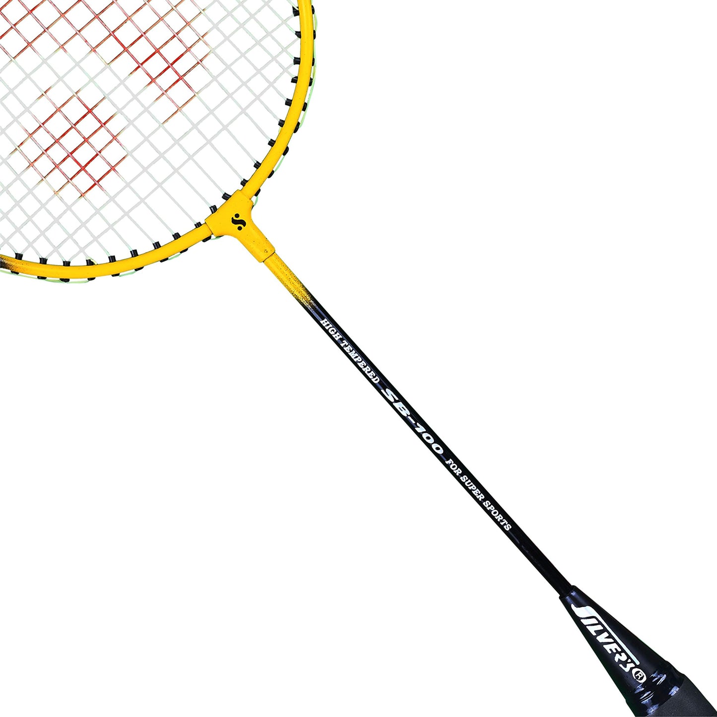 Silver's SB-100 Combo-5 (2 Badminton Rackets + 2 Pcs Plastic Shuttle) Red-Yellow