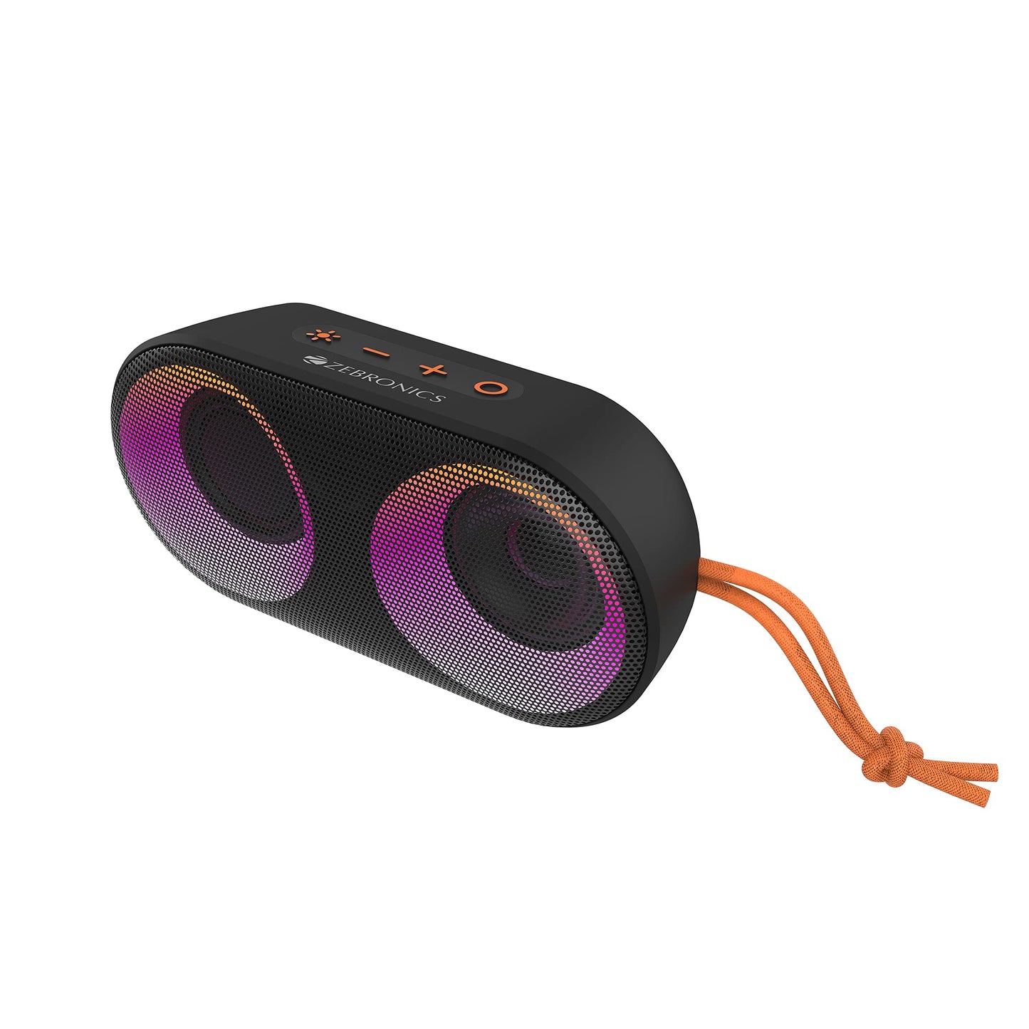 Zebronics Music Bomb X Pro 20W Output, Portable Wireless Speaker with Bluetooth 5.1, 22h Backup, TWS, USB, mSD, AUX, FM, Call Function and RGB LED Lights