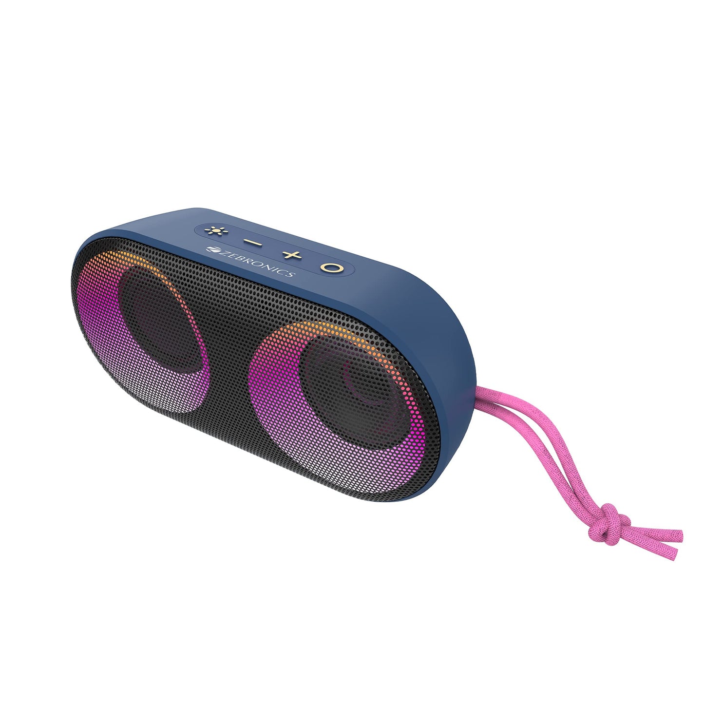 Zebronics Music Bomb X Pro 20W Output, Portable Wireless Speaker with Bluetooth 5.1, 22h Backup, TWS, USB, mSD, AUX, FM, Call Function and RGB LED Lights