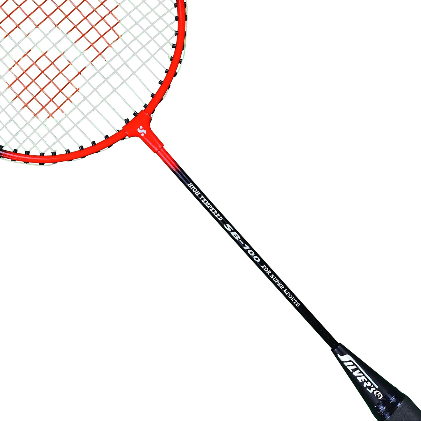 Silver's SB-100 Combo-5 (2 Badminton Rackets + 2 Pcs Plastic Shuttle) Red-Yellow