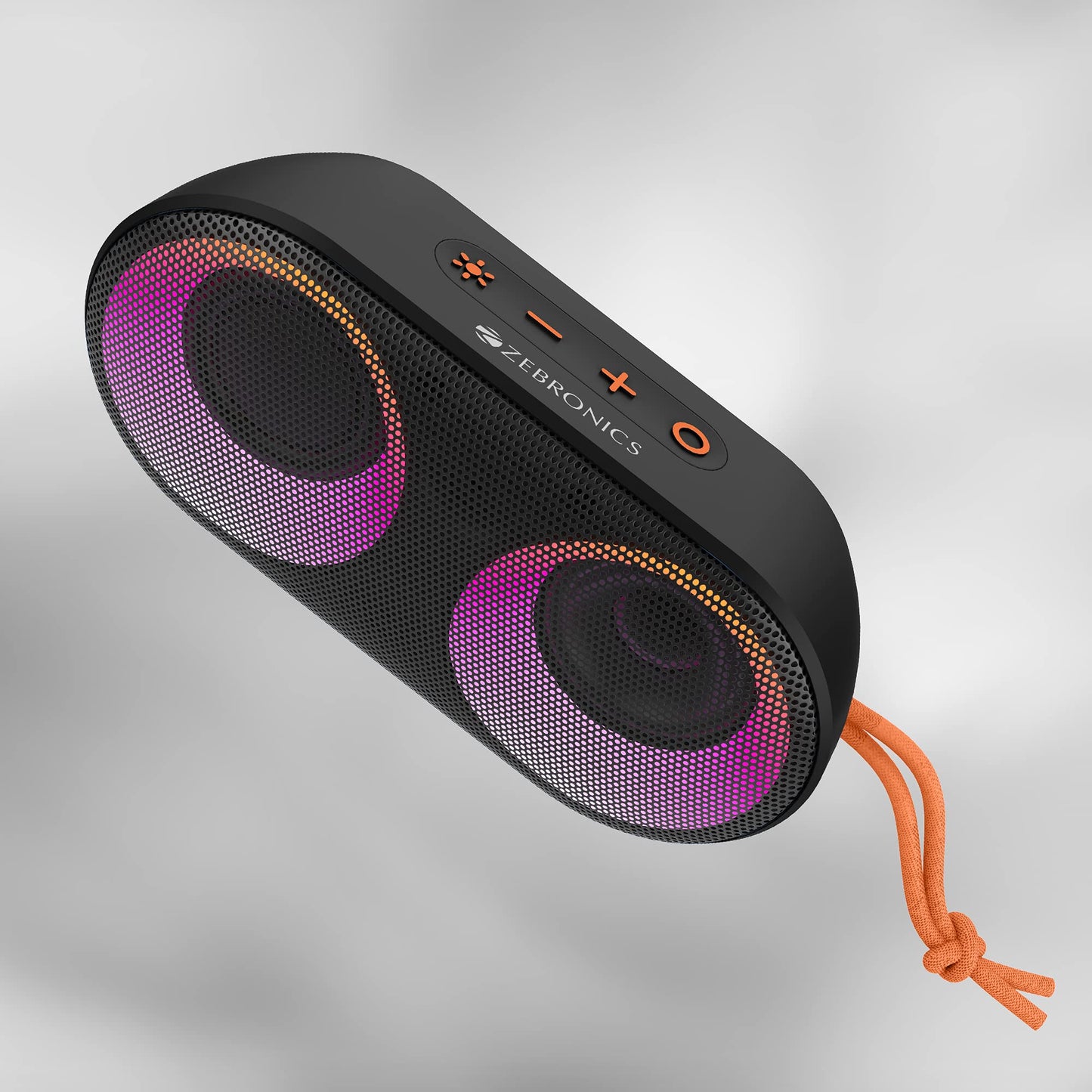 Zebronics Music Bomb X Pro 20W Output, Portable Wireless Speaker with Bluetooth 5.1, 22h Backup, TWS, USB, mSD, AUX, FM, Call Function and RGB LED Lights