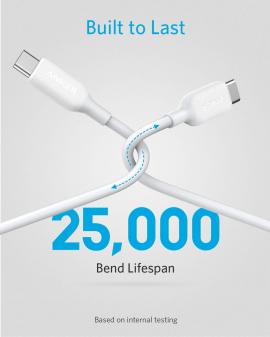 Anker Cable 322 USB-C to USB- C (6 ft. Braided) White